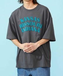 Lee KANSAS 101 7分袖　Tシャツ グレー Lee KANSAS 101 7分袖 Tシャツ グレー