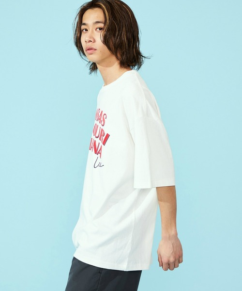 セール】Lee/リー カンザスロゴプリントTシャツ/ロゴプリントT
