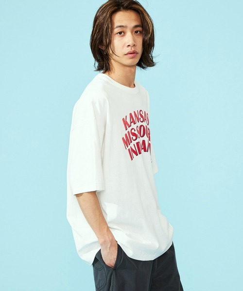 セール】Lee/リー カンザスロゴプリントTシャツ/ロゴプリントT