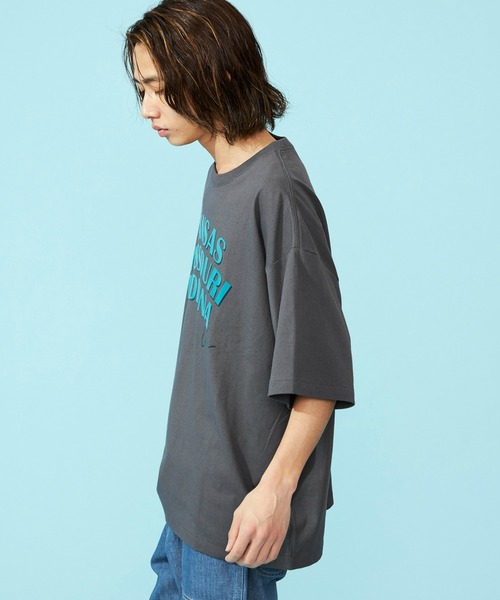  Jeans ロゴ スリム 半袖 Tシャツ 送関込 セール】Lee/リー カンザスロゴプリントTシャツ/ロゴプリントT