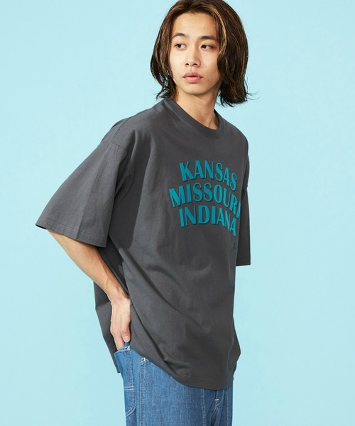 セール】Lee/リー カンザスロゴプリントTシャツ/ロゴプリントT