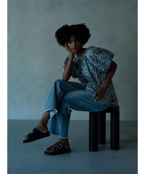 Te chichi（テチチ）の「【LIBERTY】バルーンスリーブブラウス《2025summer catalog item》（シャツ/ブラウス・レディース・ベージュ/グリーン・F）」の13枚目の写真