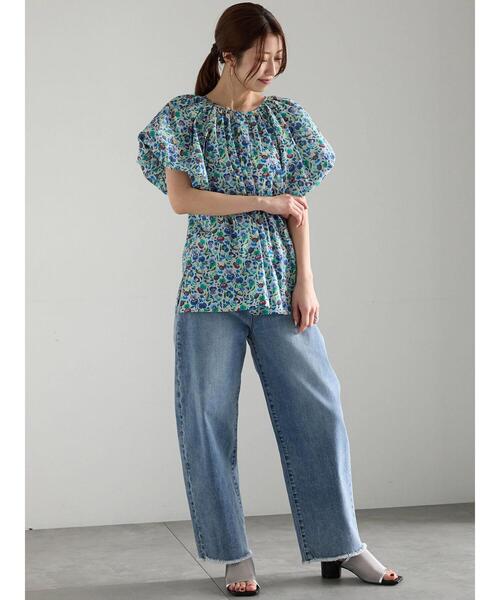 Te chichi（テチチ）の「【LIBERTY】バルーンスリーブブラウス《2025summer catalog item》（シャツ/ブラウス・レディース・ベージュ/グリーン・F）」の16枚目の写真