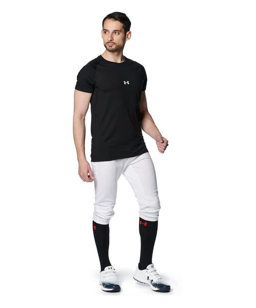 UNDER ARMOUR(アンダーアーマー)の「UAヒートギア コンフォート フィッティド ショートスリーブ クルーネック シャツ(ベースボール/メンズ)(Tシャツ/カットソー・メンズ・ブラック・L/2XL/S/M/3XL/XL)」の9枚目の写真