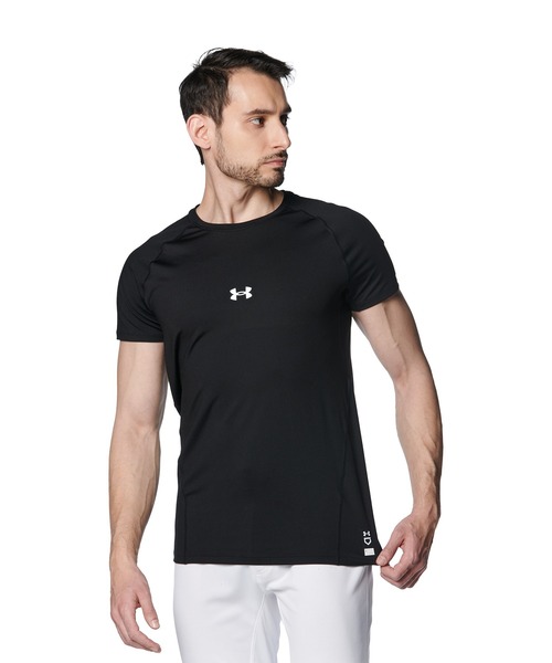 UNDER ARMOUR(アンダーアーマー)の「UAヒートギア コンフォート フィッティド ショートスリーブ クルーネック シャツ(ベースボール/メンズ)(Tシャツ/カットソー・メンズ・ブラック・L/2XL/S/M/3XL/XL)」の2枚目の写真
