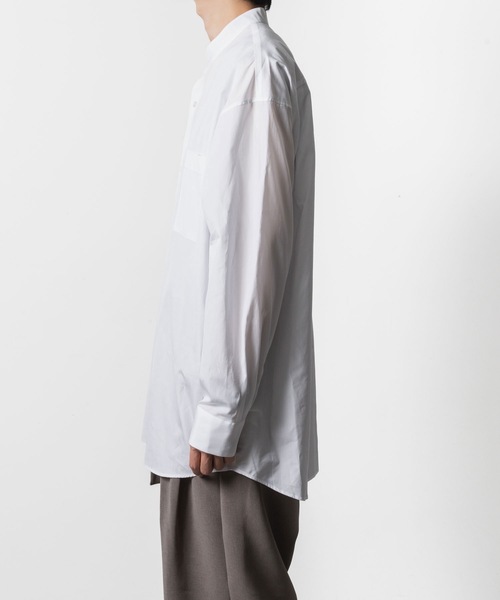 ATTACHMENT（アタッチメント）の「140/2 ギザブロード バンドカラー L/S SHIRT / 140/2 GIZA BROAD BANDCOLLAR L/S SHIRT（シャツ/ブラウス・メンズ・ブラック/キャメル/ライトグリーン/ホワイト・2/1/3）」の7枚目の写真