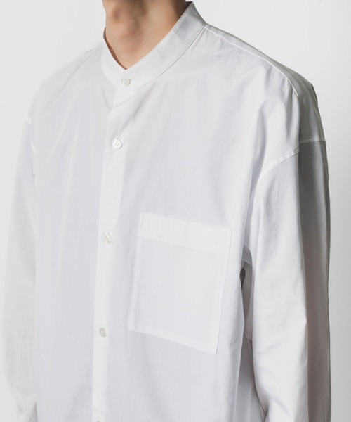 ATTACHMENT（アタッチメント）の「140/2 ギザブロード バンドカラー L/S SHIRT / 140/2 GIZA BROAD BANDCOLLAR L/S SHIRT（シャツ/ブラウス・メンズ・ブラック/キャメル/ライトグリーン/ホワイト・2/1/3）」の9枚目の写真