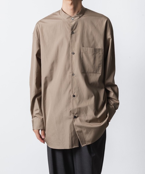 ATTACHMENT（アタッチメント）の「140/2 ギザブロード バンドカラー L/S SHIRT / 140/2 GIZA BROAD BANDCOLLAR L/S SHIRT（シャツ/ブラウス・メンズ・ブラック/キャメル/ライトグリーン/ホワイト・2/1/3）」の17枚目の写真