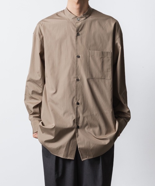ATTACHMENT（アタッチメント）の「140/2 ギザブロード バンドカラー L/S SHIRT / 140/2 GIZA BROAD BANDCOLLAR L/S SHIRT（シャツ/ブラウス・メンズ・ブラック/キャメル/ライトグリーン/ホワイト・2/1/3）」の16枚目の写真