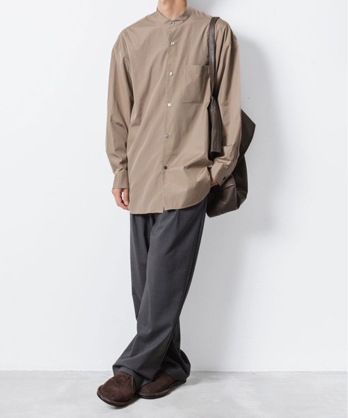 ATTACHMENT（アタッチメント）の「140/2 ギザブロード バンドカラー L/S SHIRT / 140/2 GIZA BROAD BANDCOLLAR L/S SHIRT（シャツ/ブラウス・メンズ・ブラック/キャメル/ライトグリーン/ホワイト・2/1/3）」の14枚目の写真
