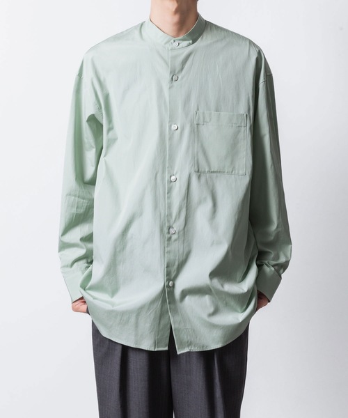 ATTACHMENT（アタッチメント）の「140/2 ギザブロード バンドカラー L/S SHIRT / 140/2 GIZA BROAD BANDCOLLAR L/S SHIRT（シャツ/ブラウス・メンズ・ブラック/キャメル/ライトグリーン/ホワイト・2/1/3）」の15枚目の写真