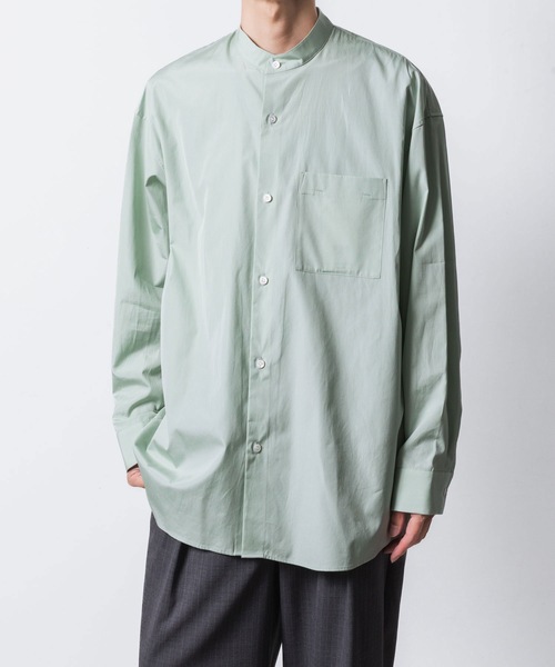 ATTACHMENT（アタッチメント）の「140/2 ギザブロード バンドカラー L/S SHIRT / 140/2 GIZA BROAD BANDCOLLAR L/S SHIRT（シャツ/ブラウス・メンズ・ブラック/キャメル/ライトグリーン/ホワイト・2/1/3）」の16枚目の写真