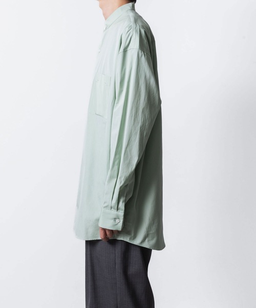 ATTACHMENT（アタッチメント）の「140/2 ギザブロード バンドカラー L/S SHIRT / 140/2 GIZA BROAD BANDCOLLAR L/S SHIRT（シャツ/ブラウス・メンズ・ブラック/キャメル/ライトグリーン/ホワイト・2/1/3）」の17枚目の写真