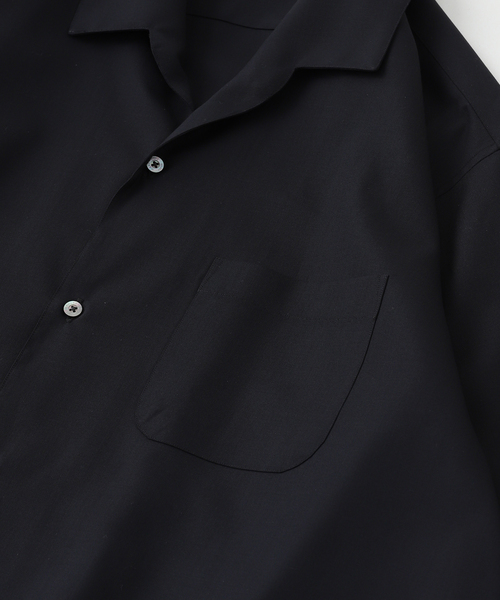 markaware(マーカウェア)の「MARKAWARE(マーカウェア) 別注 ITALIAN OPEN COLLAR シャツ(シャツ/ブラウス・メンズ・ブラック・1/2/3)」の5枚目の写真