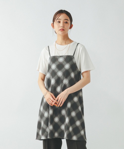 GLOBAL WORK（グローバルワーク）の「フレアキャミチュニックセット/320552（Tシャツ/カットソー・レディース・ブラック/ブラック系その他/ホワイト系その他5・MEDIUM/LARGE）」の2枚目の写真