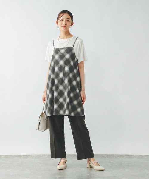 GLOBAL WORK（グローバルワーク）の「フレアキャミチュニックセット/320552（Tシャツ/カットソー・レディース・ブラック/ブラック系その他/ホワイト系その他5・MEDIUM/LARGE）」の4枚目の写真