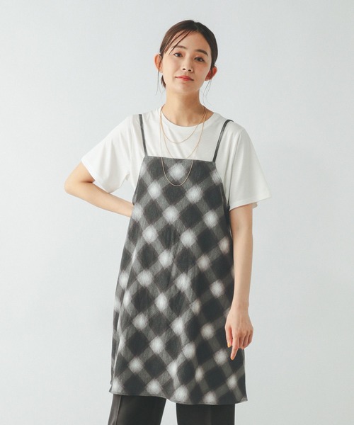 GLOBAL WORK（グローバルワーク）の「フレアキャミチュニックセット/320552（Tシャツ/カットソー・レディース・ブラック/ブラック系その他/ホワイト系その他5・MEDIUM/LARGE）」の6枚目の写真