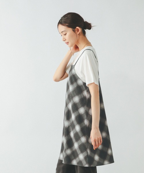 GLOBAL WORK（グローバルワーク）の「フレアキャミチュニックセット/320552（Tシャツ/カットソー・レディース・ブラック/ブラック系その他/ホワイト系その他5・MEDIUM/LARGE）」の7枚目の写真