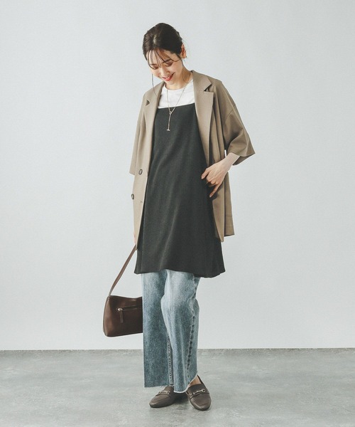 GLOBAL WORK（グローバルワーク）の「フレアキャミチュニックセット/320552（Tシャツ/カットソー・レディース・ブラック/ブラック系その他/ホワイト系その他5・MEDIUM/LARGE）」の8枚目の写真