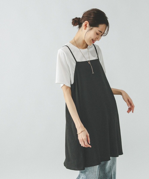 GLOBAL WORK（グローバルワーク）の「フレアキャミチュニックセット/320552（Tシャツ/カットソー・レディース・ブラック/ブラック系その他/ホワイト系その他5・MEDIUM/LARGE）」の10枚目の写真