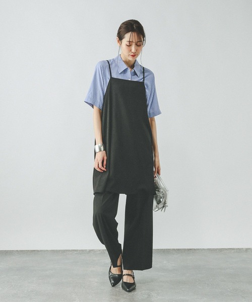 GLOBAL WORK（グローバルワーク）の「フレアキャミチュニックセット/320552（Tシャツ/カットソー・レディース・ブラック/ブラック系その他/ホワイト系その他5・MEDIUM/LARGE）」の12枚目の写真