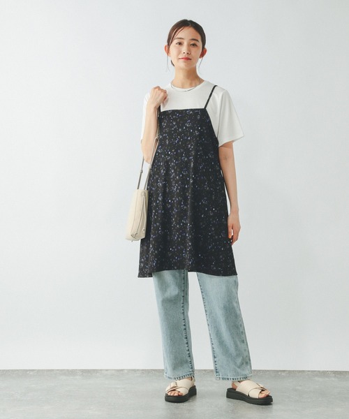 GLOBAL WORK（グローバルワーク）の「フレアキャミチュニックセット/320552（Tシャツ/カットソー・レディース・ブラック/ブラック系その他/ホワイト系その他5・MEDIUM/LARGE）」の15枚目の写真