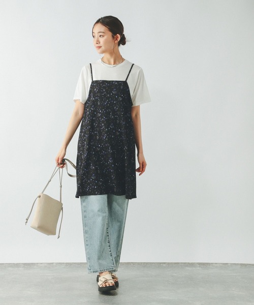 GLOBAL WORK（グローバルワーク）の「フレアキャミチュニックセット/320552（Tシャツ/カットソー・レディース・ブラック/ブラック系その他/ホワイト系その他5・MEDIUM/LARGE）」の16枚目の写真