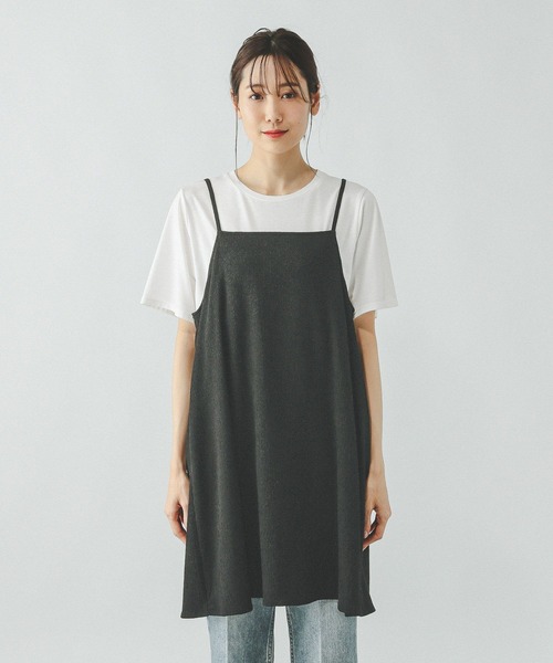 GLOBAL WORK（グローバルワーク）の「フレアキャミチュニックセット/320552（Tシャツ/カットソー・レディース・ブラック/ブラック系その他/ホワイト系その他5・MEDIUM/LARGE）」の19枚目の写真