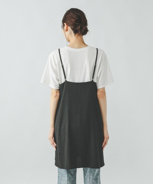 GLOBAL WORK（グローバルワーク）の「フレアキャミチュニックセット/320552（Tシャツ/カットソー・レディース・ブラック/ブラック系その他/ホワイト系その他5・MEDIUM/LARGE）」の21枚目の写真