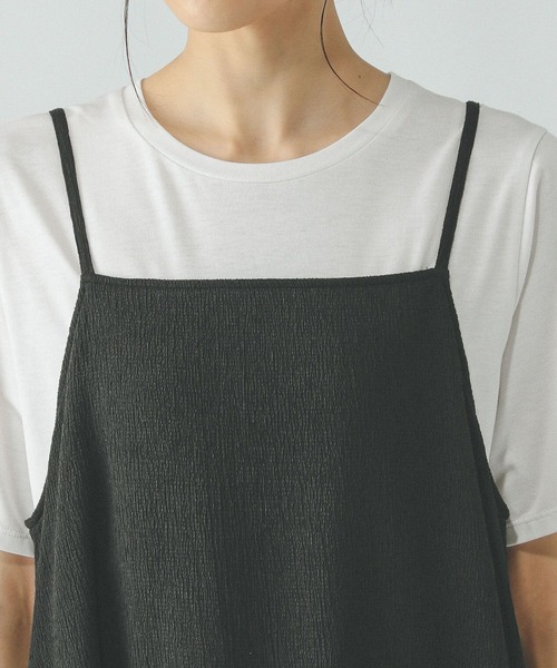 GLOBAL WORK（グローバルワーク）の「フレアキャミチュニックセット/320552（Tシャツ/カットソー・レディース・ブラック/ブラック系その他/ホワイト系その他5・MEDIUM/LARGE）」の22枚目の写真