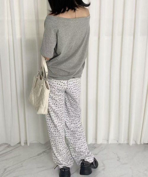 mebole（メボレ）の「シンプルワンショルダートップス（Tシャツ/カットソー・レディース・ネイビー/チャコールグレー/グレー/ブラック・FREE）」の8枚目の写真