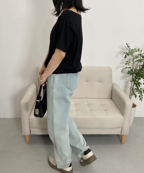 mebole（メボレ）の「シンプルワンショルダートップス（Tシャツ/カットソー・レディース・ネイビー/チャコールグレー/グレー/ブラック・FREE）」の15枚目の写真