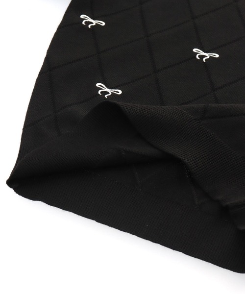 ANAP(アナップ)の「ミニリボン 刺繍 ニット トップス(ニット/セーター・レディース・ホワイト/ブラック/グレー・FREE)」の15枚目の写真