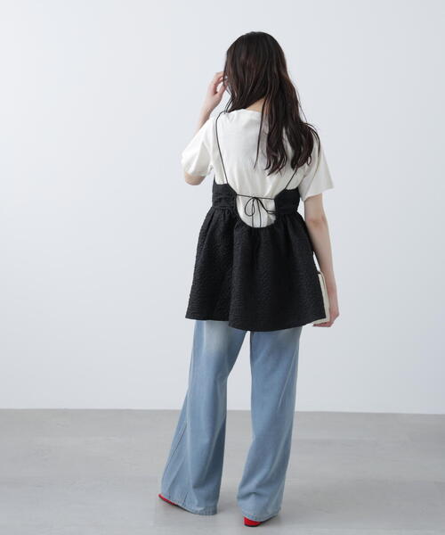 FREE'S MART（フリーズマート）の「膨れジャガードキャミビスチェ（キャミソール・レディース・ブラック/ホワイト・FREE）」の10枚目の写真