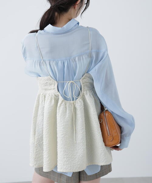 FREE'S MART（フリーズマート）の「膨れジャガードキャミビスチェ（キャミソール・レディース・ブラック/ホワイト・FREE）」の17枚目の写真