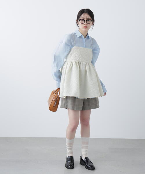 FREE'S MART（フリーズマート）の「膨れジャガードキャミビスチェ（キャミソール・レディース・ブラック/ホワイト・FREE）」の19枚目の写真