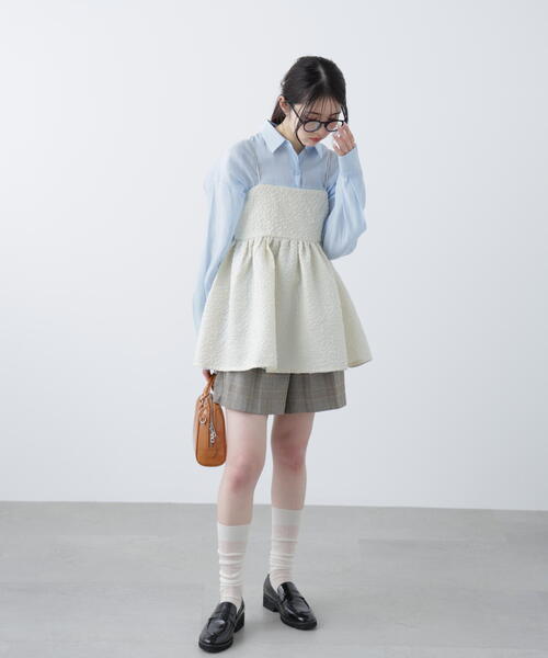 FREE'S MART（フリーズマート）の「膨れジャガードキャミビスチェ（キャミソール・レディース・ブラック/ホワイト・FREE）」の21枚目の写真