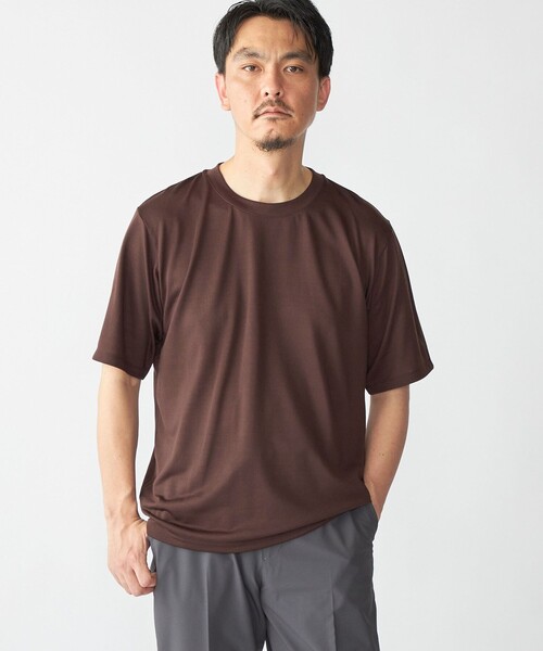 SHIPS(シップス)の「SHIPS: COOLMAX(R) ウール Tシャツ(Tシャツ/カットソー・メンズ・ブラウン/ダークグレー/ブラック・SMALL/MEDIUM/LARGE/X-LARGE)」の3枚目の写真