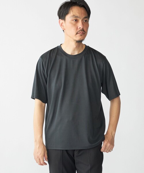 SHIPS(シップス)の「SHIPS: COOLMAX(R) ウール Tシャツ(Tシャツ/カットソー・メンズ・ブラウン/ダークグレー/ブラック・SMALL/MEDIUM/LARGE/X-LARGE)」の1枚目の写真