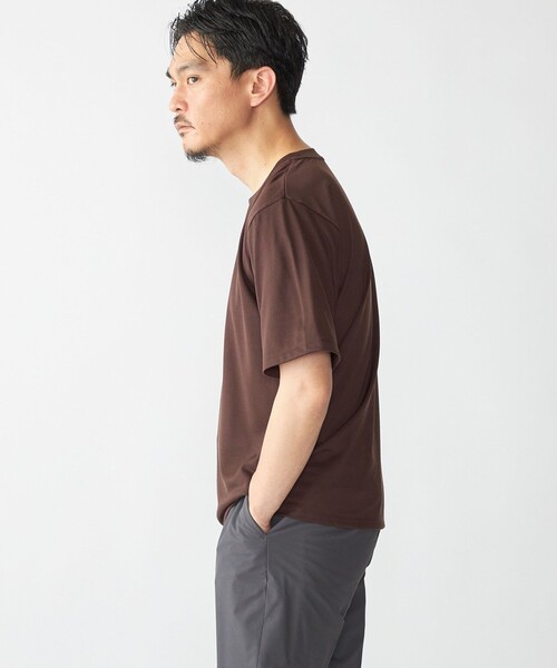 SHIPS(シップス)の「SHIPS: COOLMAX(R) ウール Tシャツ(Tシャツ/カットソー・メンズ・ブラウン/ダークグレー/ブラック・SMALL/MEDIUM/LARGE/X-LARGE)」の4枚目の写真