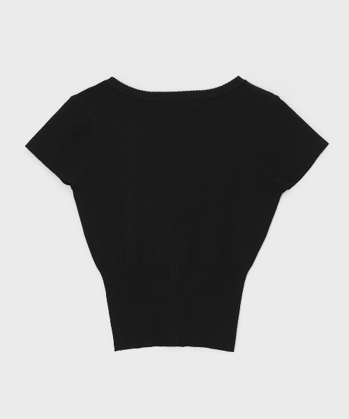 BLACKUP（ブラックアップ）の「[MADE] フェルシー半袖ニットカーディガン（セットアップ可能）（カーディガン/ボレロ・レディース・ブラック/アイボリー・FREE）」の17枚目の写真