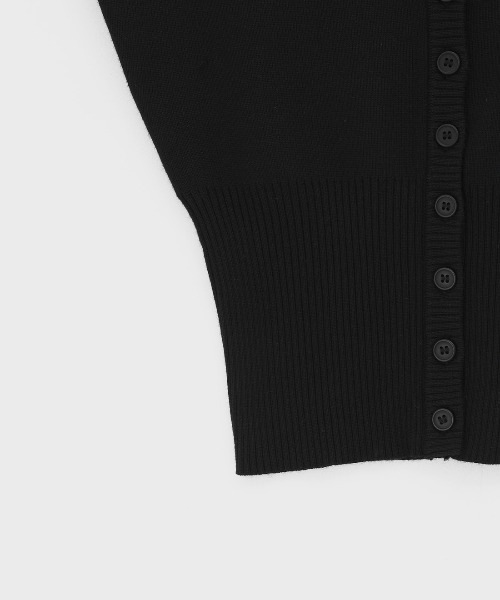 BLACKUP（ブラックアップ）の「[MADE] フェルシー半袖ニットカーディガン（セットアップ可能）（カーディガン/ボレロ・レディース・ブラック/アイボリー・FREE）」の19枚目の写真
