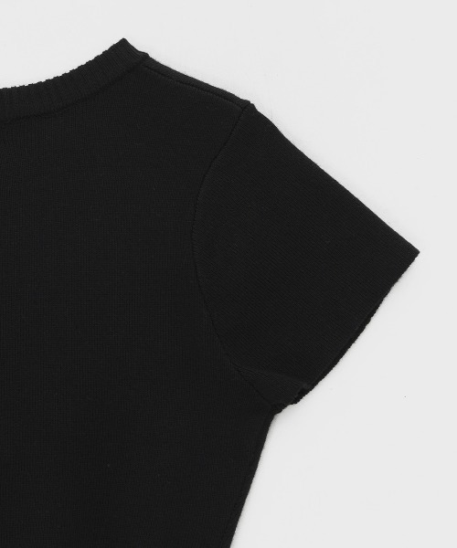 BLACKUP（ブラックアップ）の「[MADE] フェルシー半袖ニットカーディガン（セットアップ可能）（カーディガン/ボレロ・レディース・ブラック/アイボリー・FREE）」の20枚目の写真
