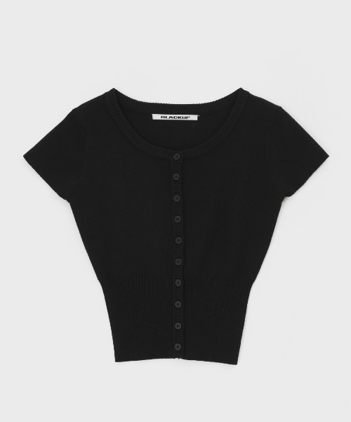 BLACKUP（ブラックアップ）の「[MADE] フェルシー半袖ニットカーディガン（セットアップ可能）（カーディガン/ボレロ・レディース・ブラック/アイボリー・FREE）」の16枚目の写真