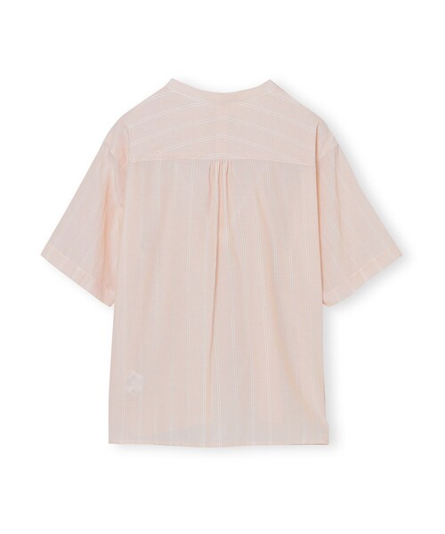 MACKINTOSH PHILOSOPHY（ﾏｯｷﾝﾄｯｼｭ ﾌｨﾛｿﾌｨｰ）の「GREY LABEL ストライプバンドカラー半袖シャツ（シャツ/ブラウス・レディース・チャコールグレー/レッド・6/2）」の8枚目の写真