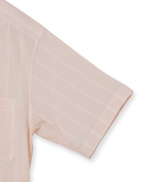 MACKINTOSH PHILOSOPHY（ﾏｯｷﾝﾄｯｼｭ ﾌｨﾛｿﾌｨｰ）の「GREY LABEL ストライプバンドカラー半袖シャツ（シャツ/ブラウス・レディース・チャコールグレー/レッド・6/2）」の6枚目の写真