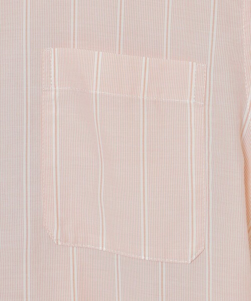 MACKINTOSH PHILOSOPHY（ﾏｯｷﾝﾄｯｼｭ ﾌｨﾛｿﾌｨｰ）の「GREY LABEL ストライプバンドカラー半袖シャツ（シャツ/ブラウス・レディース・チャコールグレー/レッド・6/2）」の4枚目の写真