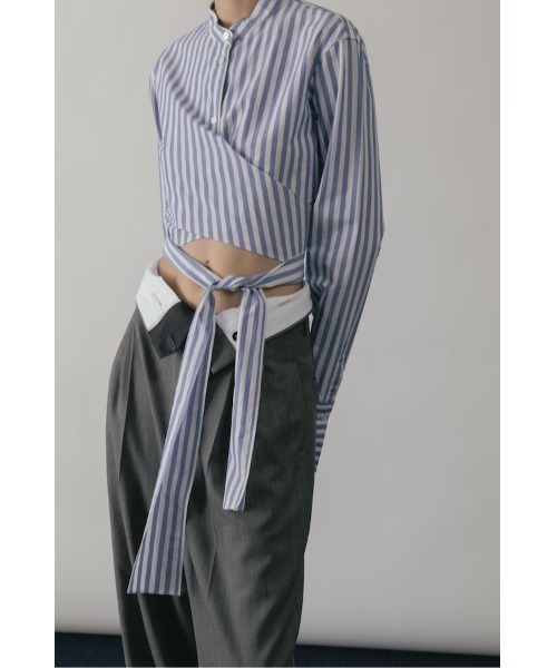 CINOH（チノ）の「FINX COTTON STRIPE SHORT SHIRT（シャツ/ブラウス・レディース・ストライプ・36/38）」の9枚目の写真