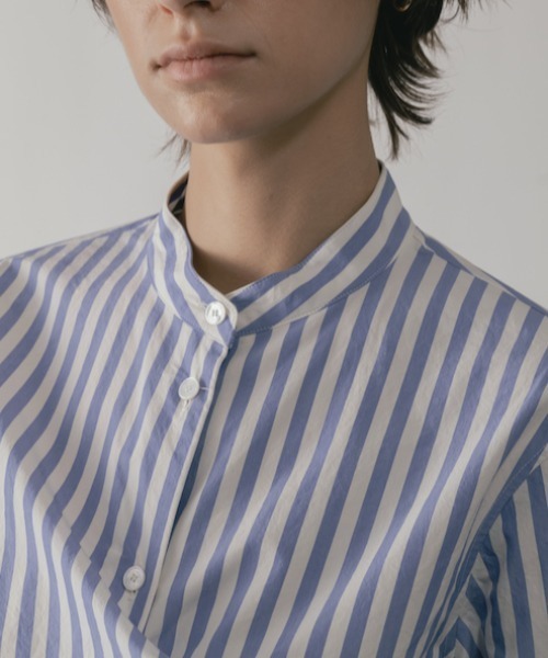 CINOH（チノ）の「FINX COTTON STRIPE SHORT SHIRT（シャツ/ブラウス・レディース・ストライプ・36/38）」の10枚目の写真