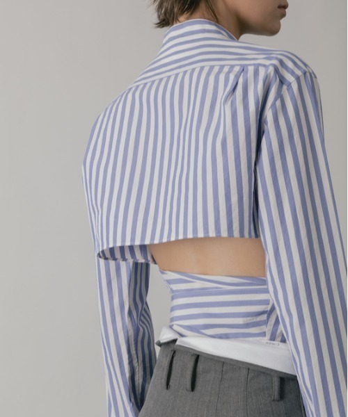 CINOH（チノ）の「FINX COTTON STRIPE SHORT SHIRT（シャツ/ブラウス・レディース・ストライプ・36/38）」の12枚目の写真